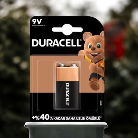 Duracell Pil 9 Volt Tekli