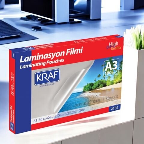 Kraf Laminasyon Filmi Parlak A3 100 Mic. 100'Lü
