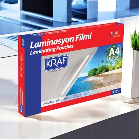 Kraf Laminasyon Filmi Parlak A4 100 Mic.100'Lü